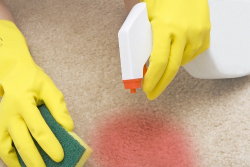 Professional commercial carpet cleaning in a Greenwich office