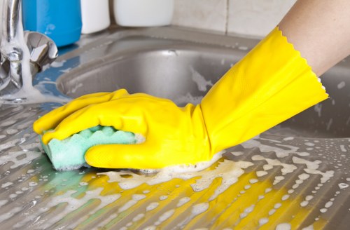 Close-up of a carpet being treated for stains and dirt